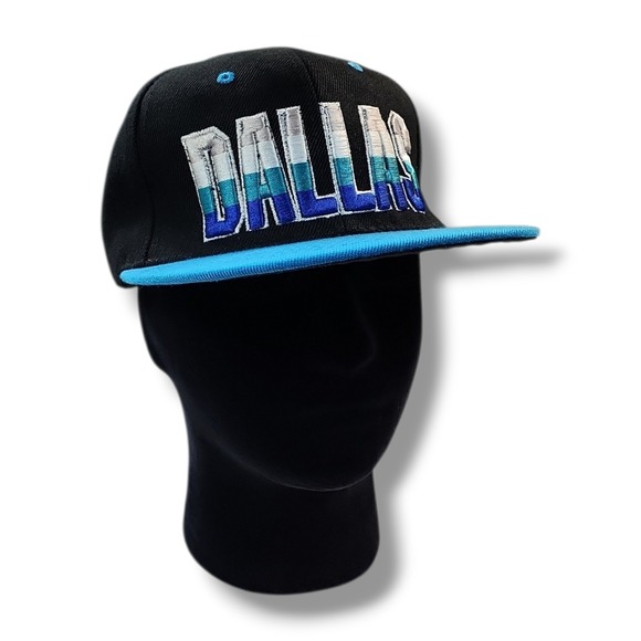 MEI YU GAO Other - Mei Yu Gao DALLAS Embroidered Hat Ball Cap Snap Back Black/Blue NEW